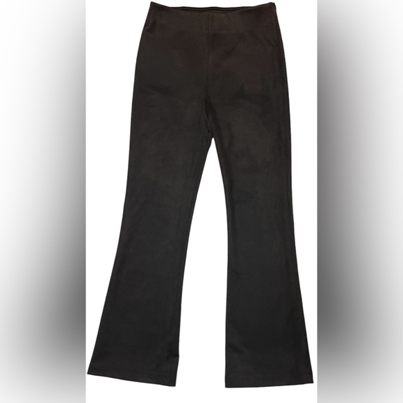 TRUTH By REPUBLIC WIDE LEGS PANTS FAUX SUEDE WOMEN BLACK ELASTIC WAIST  SIZE M - Picture 4 of 14